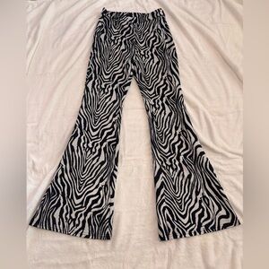 SHEIN ZEBRA FLARE PANTS